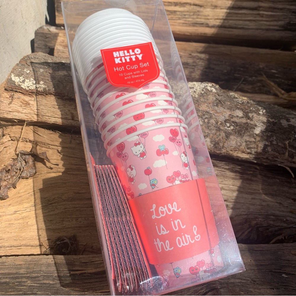 Hello Kitty Pink Hot Cup Set with Lids